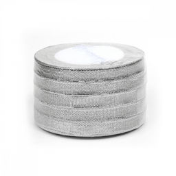 Лента парчовая 10мм упаковочная серебро Magic4Hobby набор 5шт*22,85м (1м)