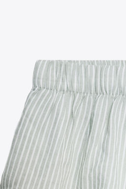 STRIPED GAUZE PYJAMA SHORTS - Zara фото 8