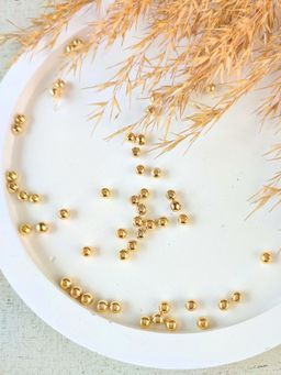 Бусины металлические, золото, 4мм (50шт)