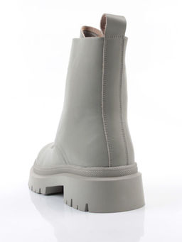 04-PAS70-3Z GRAY/GREEN Ботинки зимние женские (натуральная кожа, 100% шерсть)