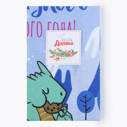 Полотенце Доляна Сладкого нового года 28х46 см, 100% хл, рогожка 164 г/м2  фото 5