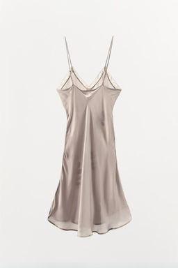 BEADED SLIP DRESS WITH EMBROIDERY - Zara фото 5