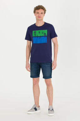 Erkek Lacivert Bisiklet Yaka Ti__rt