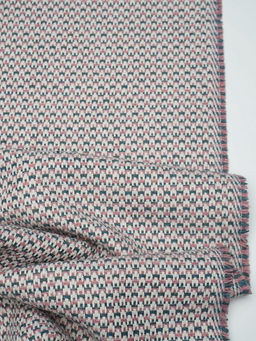 Шерсть пальтово-костюмная Твид Букле цв.молочный/розовый, ш.1.55м, шерсть-50%, п/э-50%, 430гр/м.кв - Купава фото 11