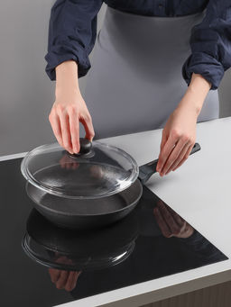 Крышка стеклянная 24 см SATOSHI безободковая с ручкой арт. 848-316