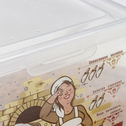 Контейнер для муки с ручкой, 5 л, пластик, прозрачный