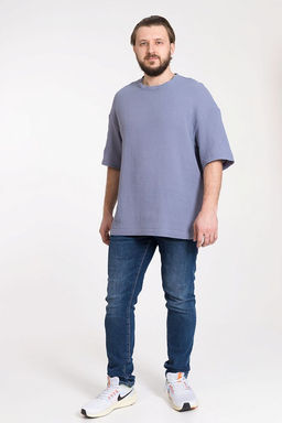 Футболка М123008в Серо-голубой - Елена фото 7