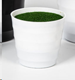 Кашпо пластик 10х10,5 см / P009 /уп 150/с наполнителем