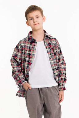 Рубашка М225002а красный - Елена фото 3