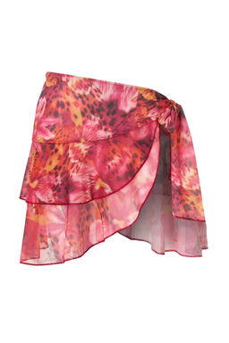 Cicek Desenli Orme Mesh Detayl? F?rf?rl? Plaj Pareo TBESS26PR00004