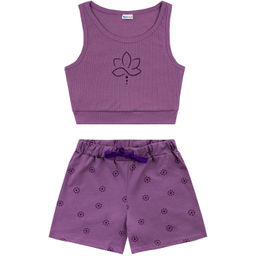 Комплект топ рибана, шорты кулирка 7626900101