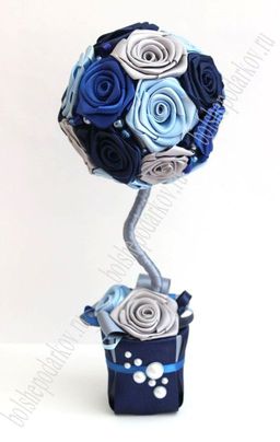 Лента атласная 0,3 см*90 ярд (SF-1363) светло-голубой №011 - No name фото 2