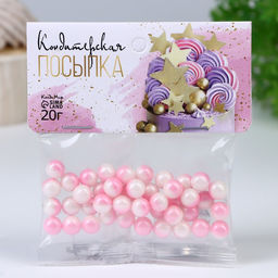 Кондитерская посыпка Дуохром оттенки розового, 20 г