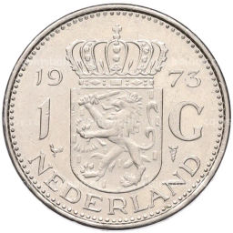 Монета 1 гульден 1973 года Нидерланды
