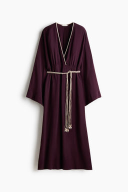 Vestido de viscosa con cintur?n