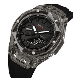 Часы наручные Skmei мужские электронные спортивные 2411black-black