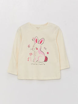 Bisiklet Yaka Bask?l? K?z Bebek 2li Pijama Tak?m?