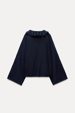WOOL SCARF RUFFLE JUMPER - Zara фото 4