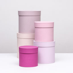 Набор круглых коробок 5 в 1 Ягодный, 23 х 23 - 15 х 15 см
