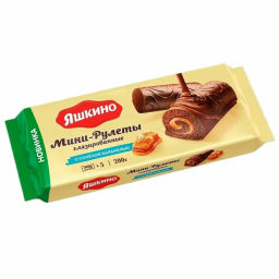 Яшкино, мини-рулеты глазированные с солёной карамелью, 200 г  фото 2