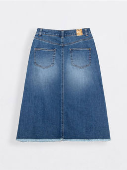 CONTE Джинсовая юбка-midi А-силуэта CON-356 mid blue