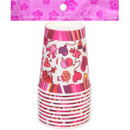 Стакан бумажный 0,2л в наборе 10 шт "Heart"