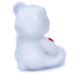 Мягкая игрушка «Медведь Вельвет» с валентинкой, 30 см, цвет белый