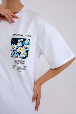 Арт. 31123 Футболка женская оверсайз 44-52 (5 шт) Цвет:белый - Калинка фото 5