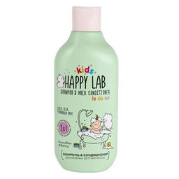 Happy Lab Kids Шампунь-кондиционер 2 в 1 для нежных детских волос / Вишневая жвачка, 300 мл 6216