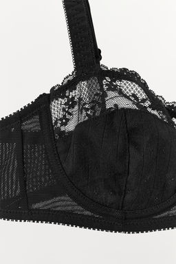SUJETADOR AROS POINTELLE ENCAJE / Negro - Zara фото 7