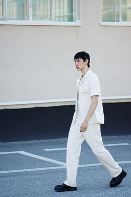 Pantalon texturizado Relaxed Fit - H&m фото 2