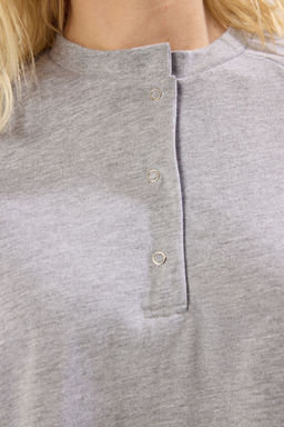 TRENDYOLMILLA Bordo Relaxed/Rahat Kal?p Crop Truvakar Kol C?tc?tl? Orme T-Shirt TWOSS25TS00021  фото 4