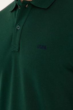 Футболка U.S. Polo Assn темно-зеленая хлопок фото 7