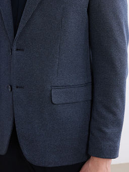 Slim Fit Klapa Yaka Desenli Erkek Blazer Ceket