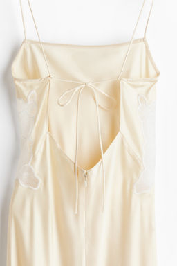 Vestido de sat?n con detalles de encaje y fular - H&m фото 6