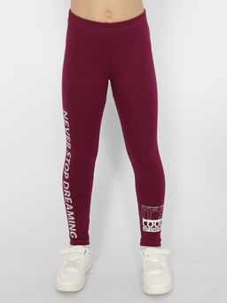 CRB wear/CWJG 70401-24 Брюки модель легинсы для девочки,бордовый/Ex.Cherubino