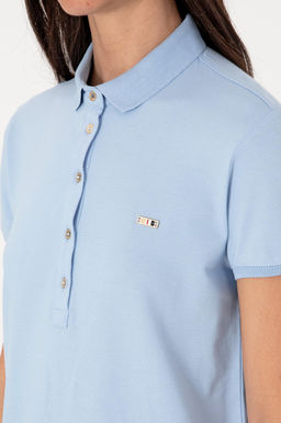 Kad_n A__k Mavi Polo Yaka Mini Boy _rme Elbise Sepette S_rpriz _ndirim - U.s. polo assn фото 6