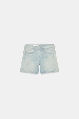 BERMUDA REGULAR DENIM TRF TIRO MEDIO / Azul claro - Zara фото 7