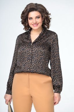 Блуза Swallow 803.2 черный+серебряный узор фото 486