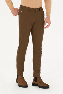 Erkek Slim Fit Coconut Kanvas / Chino Pantolon