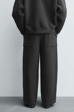 NEOPRENE-EFFECT WIDE-LEG TROUSERS - Zara фото 20