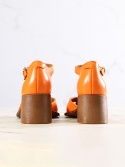 Босоножки 5033.23663bе.Оранжевый+коричневый