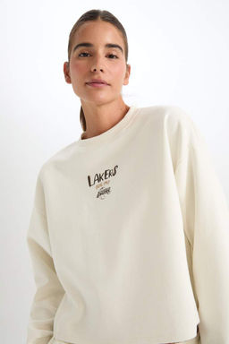 DeFactoFit Толстовка с круглым вырезом НБА Лос-Анджелес Лейкерс  фото 4