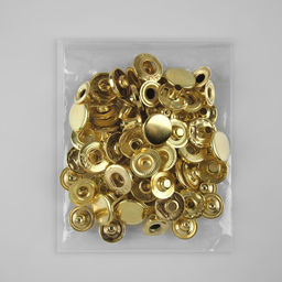 Цена за 20 шт. Кнопка установочная, Альфа (S-образная), d = 15 мм, цвет золотой - Simaland фото 4