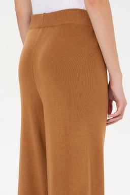KadДn Camel Melanj Loose Fit Triko Pantolon