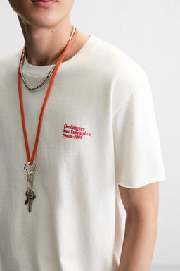 WASHED PRINT SLOGAN T-SHIRT - Zara фото 5