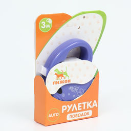 Рулетка Цветы, 3 м, до 10 кг, фиолетовая - Пижон фото 5