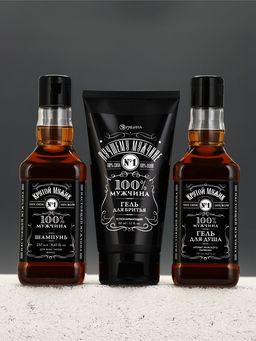 Подарочный набор: шампунь для волос 250 мл, гель для бритья 110 мл, гель для душа 250 мл, Чистое счастье