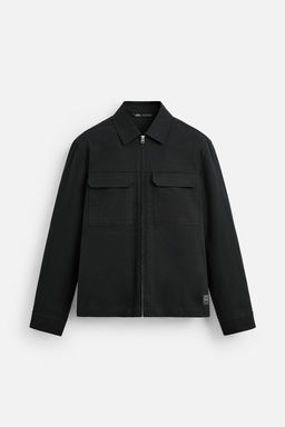 RELAXED FIT ZIP-UP OVERSHIRT - Zara фото 7