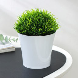 Горшок для цветов АРТЕ 0,6л Цвет белый-черный (АРТ 0,6 Б-Ч) (63)